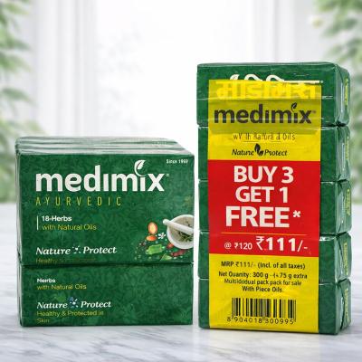 MEDIMIX AYURVEDIC SOAP BUY 3 GET 1 FREE 300gm